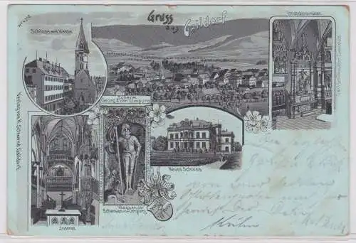 900629 AK Gruss aus Gaildorf - Schloss, Schenk Georg I. von Limpurg, Kirche 1906
