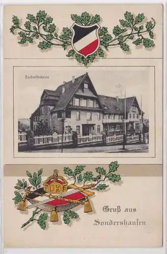 900978 Patriotika AK Gruß aus Sondershausen - Technikerheim 1920