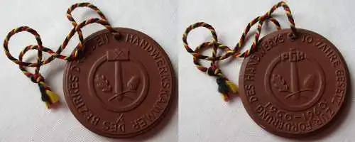 DDR Medaille Meissner Porzellan Handwerkskammer Bezirk Dresden 1960 (157041)