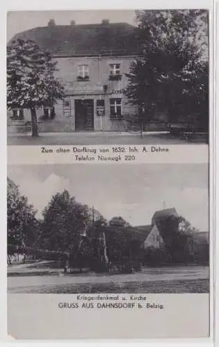 86976 Mehrbild Ak Gruß aus Dahnsdorf bei Belzig "Zum alten Dorfkrug" usw. 1943