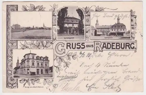 900230 Mehrbild Ak Gruß aus Radeburg Gasthaus, Amtsgericht usw. 1898