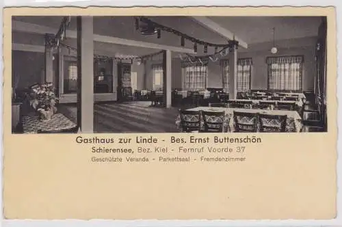 902103 Ak Gasthaus zur Linde Bes. Ernst Buttenschön - Schierensee Bez. Kiel