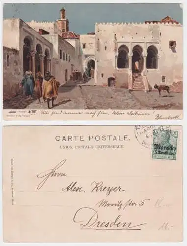 901399 Ak Tanger Kasbah Deutsche Post in Marokko Tanger 5 Centimos 1912
