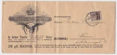 901505 Brief Deutsche Post in Marokko Stempel Tanger 1912