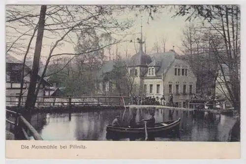 901103 AKPartie an der Meixmühle bei Pillnitz um 1910