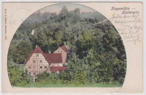 901091 Ak Keppmühle Hosterwitz  bei Dresden 1908