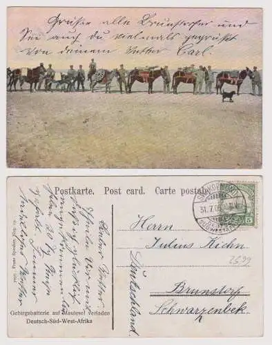 902052 Ak Schutztruppe Deutsch Süd-Westafrika Namibia Stempel Swakopmund 1906