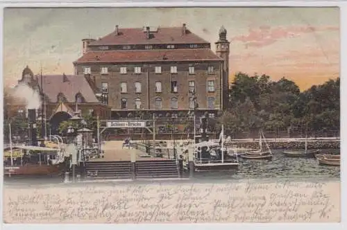 901611 Ak Kiel - königliches Schloss und Schloss-Brücke 1903