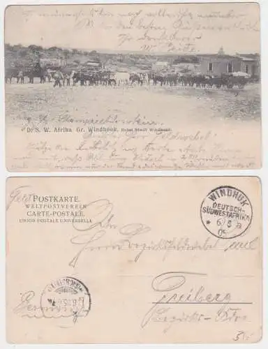 901933 Feldpost Ak Windhuk Deutsch Süd-Westafrika Namibia Stempel Windhuk 1905