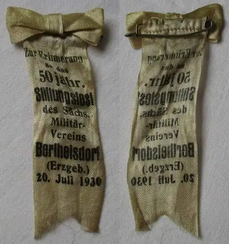 Abzeichen 50jähr.Stiftungsfest des säch.Militärverein Berthelsdorf 1930 (148015)