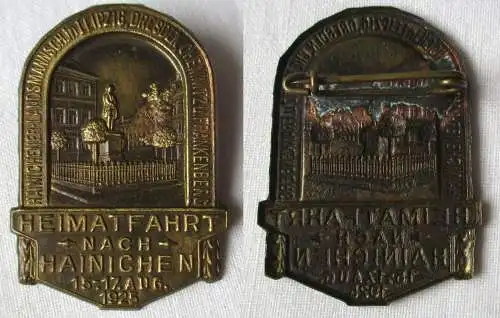 Rares Abzeichen Heimatfahrt nach Hainichen 15.-17.08.1925 (148092)