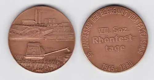 DDR Medaille VIII. Soz. Rhönfesttage - 35. Jahrestag der Befreiung 1980 (137270)