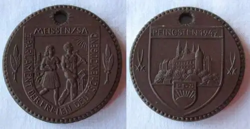 Medaille II.Parlament d. Freien Deutschen Jugend Meissen Pfingsten 1947 (148548)