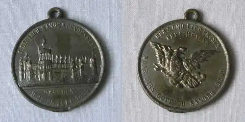 Zinn Medaille 1. Deutsches Sänger Bundesfest Dresden 22.-25. Juli 1865 (119412)
