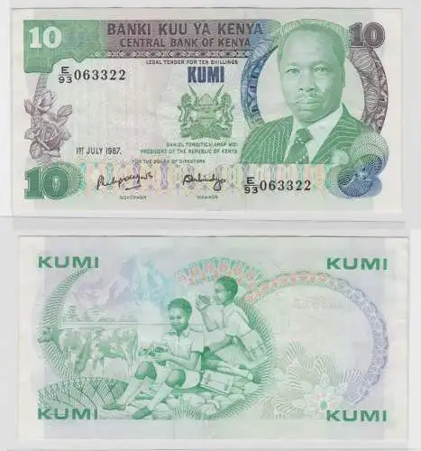 10 Shillings Banknote Kenia Kenya 1987 (138082)