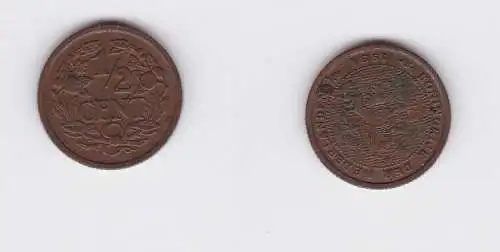 1/2 Cent Kupfer Münze Niederlande 1934 (127032)