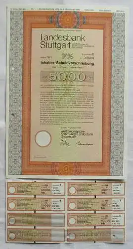 5000 DM Aktie Landesbank Stuttgart Württembergische Komm. Landesbank (134889)