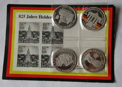 Medaillen Set 825 Jahre Heldenstadt Leipzig 1165-1990 (106280)