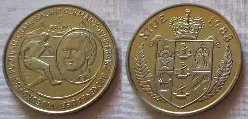 5 Dollar Nickel Münze Niue 1988 Franz Beckenbauer (126142)