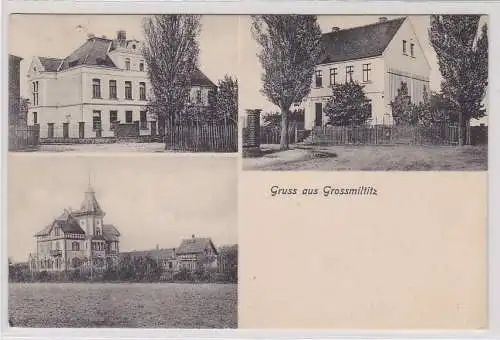 69287 Mehrbild Ak Gruß aus Grossmiltitz Ortsansichten 1908