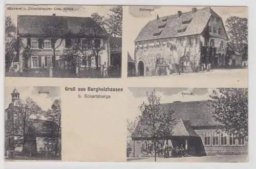 52296 Mehrbild Ak Gruß aus Burgholzhausen - Bäckerei, Rittergut, Kirche, Schule