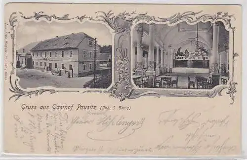15433 Mehrbild Ak Gruß aus Gasthof Pausitz 1907