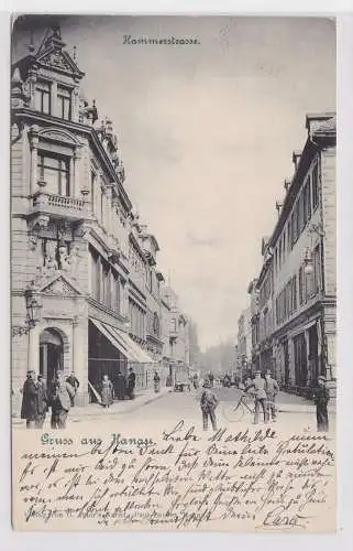66158 Ak Gruß aus Hanau Hammerstrasse mit Geschäften 1902