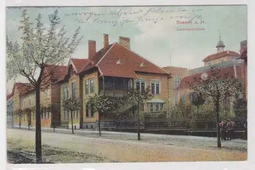 98488 Feldpost Ak Seesen am Harz Jacobsonschule 1914