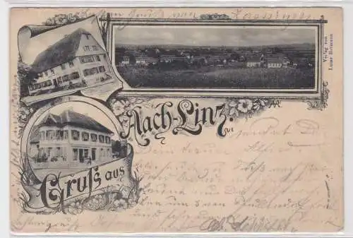 70107 Mehrbild Ak Gruß aus Aach-Linz Gasthof usw. 1901