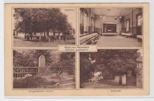50432 Mehrbild Ak Gruß aus Hermstedt Gasthaus, Kriegerdenkmal usw. um 1930