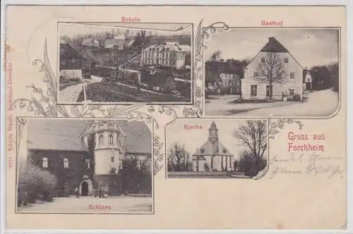 38147 Mehrbild Ak Gruß aus Forchheim in Sachsen Gasthof usw. 1905