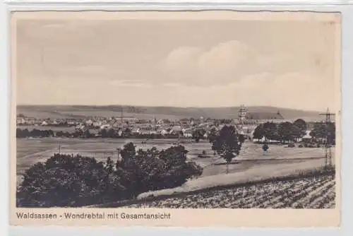 77090 AK Waldsassen - Wondrebtal mit Gesamtansicht 1938