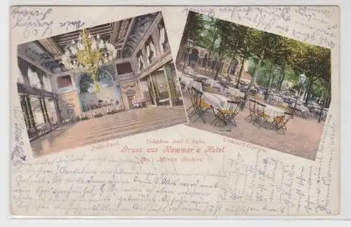 40980 Mehrbild Ak Gruß aus Hammers Hotel Dresden Strießen 1906