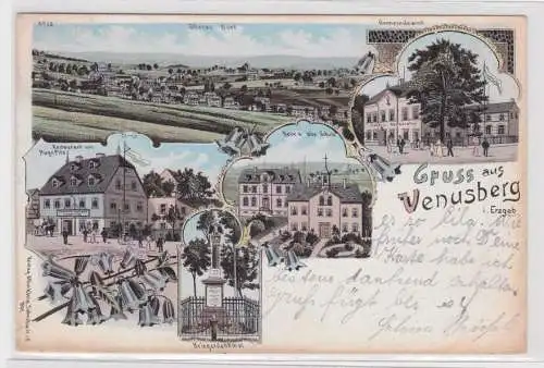 17517 Ak Lithographie Gruß aus Venusberg Restaurant usw. 1916