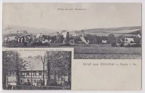 77504 Mehrbild Ak Gruß aus Dörnthal bei Sayda Materialwarenhandlung usw. 1912