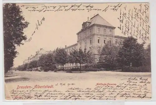 83294 Ak Dresden Albertstadt Artillerie Kaserne 1900