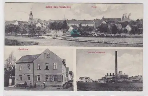 66460 Mehrbild Ak Gruß aus Großröda Braunkohlenwerk, Gasthaus usw. 1911