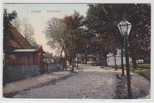 10432 Ak Coserow, Straßenansicht Dorfstraße mit Allee, Bahnpost, 1944