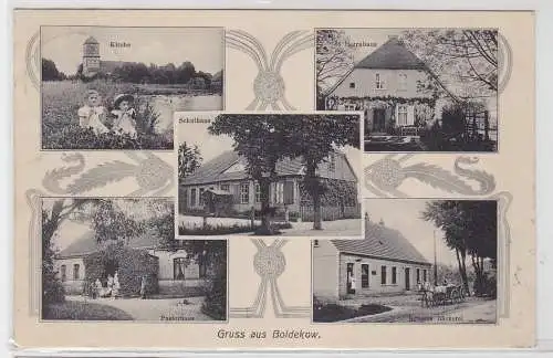 74389 Mehrbild Ak Gruß aus Boldekow Bäckerei, Schule, usw. 1917
