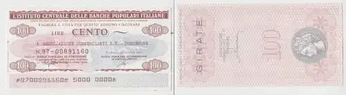 100 Lire Banknote Italien Italia Istituto Centrale delle Banche Popolai (154906)