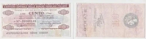 100 Lire Banknote Italien Italia Istituto Centrale delle Banche Popolai (155861)