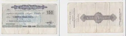 150 Lire Banknote Italien Italia Credito Artigiano 1.12.1977 (150996)
