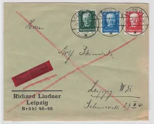 96108 Eilboten Brief Leipzig Richard Lindner Mi.Nr.403,404,405
