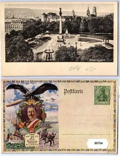 90704 DR Ganzsachen Postkarte PP27/C239/80 Stuttgart 1913