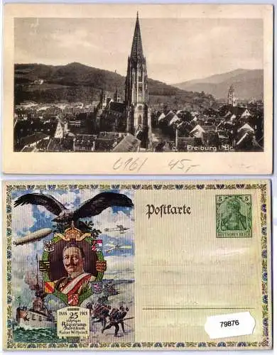 79876 DR Ganzsachen Postkarte PP27/C239/16 Freiburg i.B. 1913