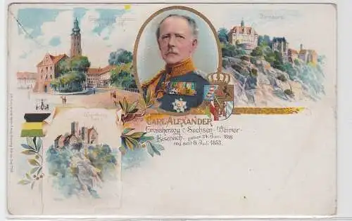 92863 AK Carl-Alexander Grossherzog von Sachsen-Weimar-Eisenach - Schloss Weimar