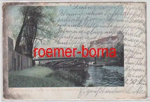 77585 Ak Charlottenburg Partie an der Schlossbrücke 1906