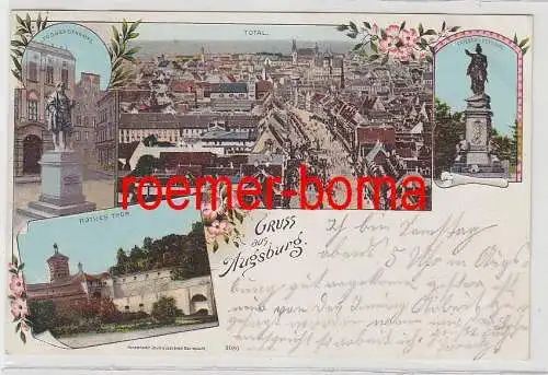 42012 Mehrbild Ak Gruß aus Augsburg Ortsansichten 1898