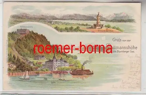 77578 Ak Lithografie Gruss von der Rottmannshöhe am Starnberger See 1898