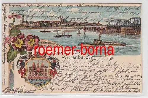 76455 Ak Lithografie Gruss aus Wittenberg 1904